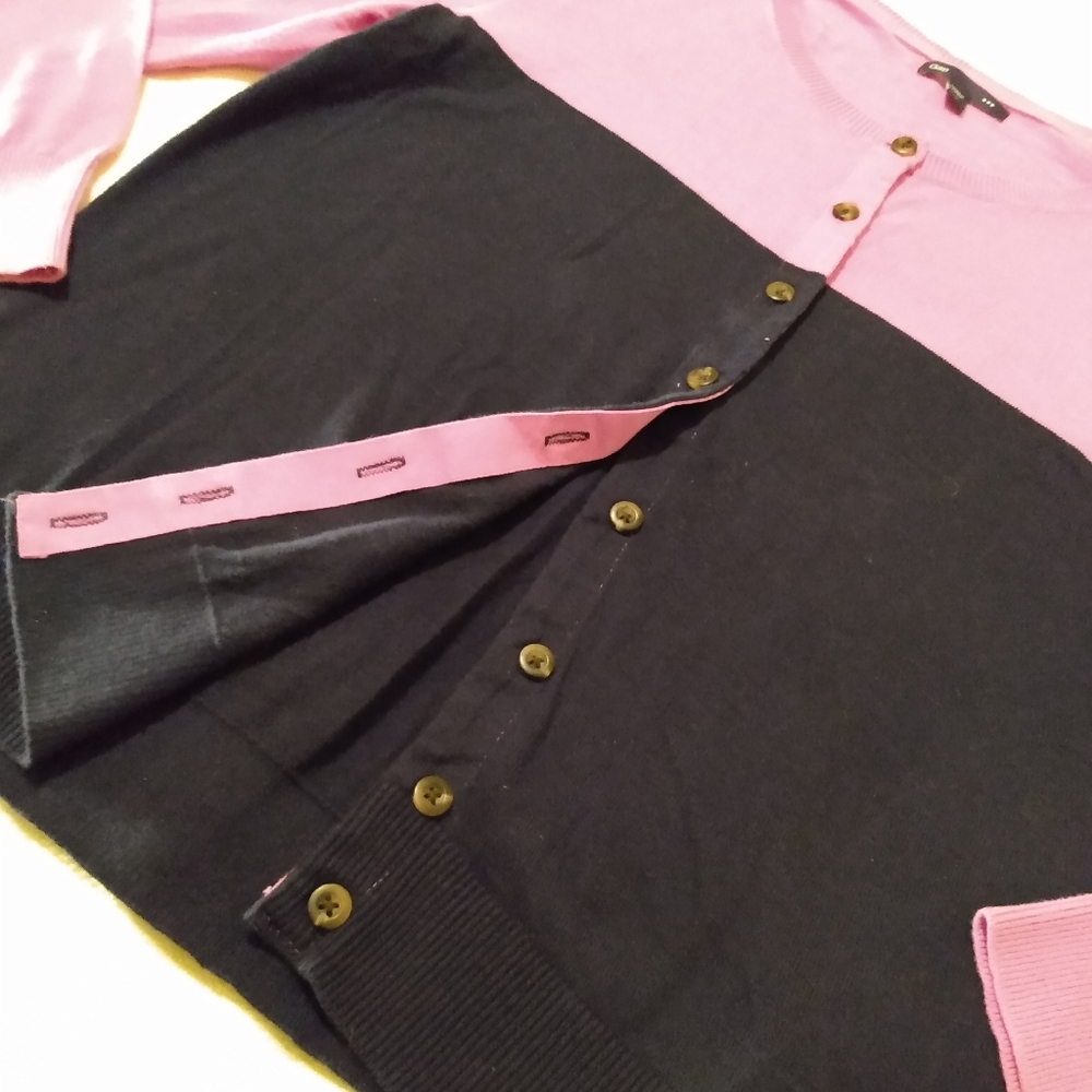 Ladies button-up Gap sweater pink and blue